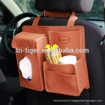 PU Leather car back seat organizer for kids